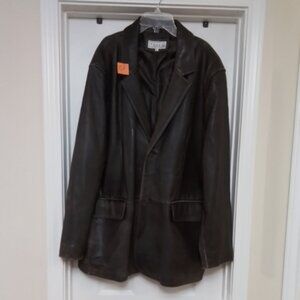 Vintage PELLE STUDIO Leather Jacket Brown 2XL